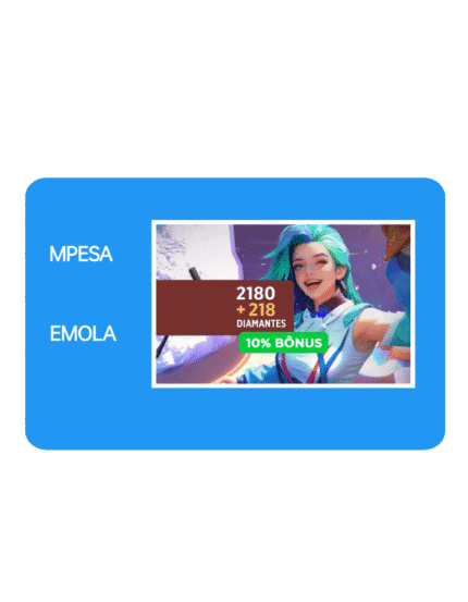 Free Fire 2180 diamantes + 218 bônus